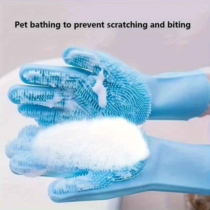 Pet Supplies Grooming - Sarung Tangan Perawatan Hewan Peliharaan Silikon