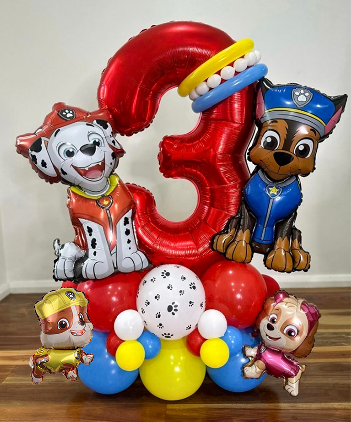 Pet Supplies Direct - Set Balon Ulang Tahun Kartun Paw