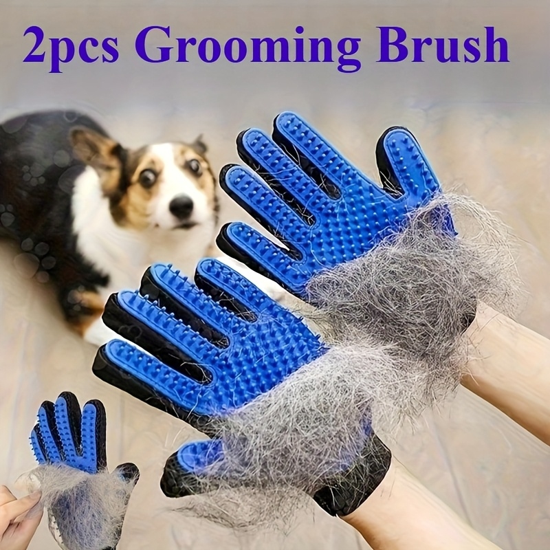Pet Supplies Grooming - 2 Buah Sarung Tangan Perawatan Hewan
