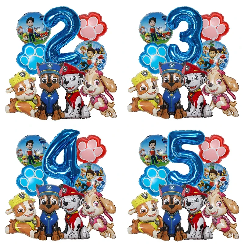 Pet Supplies Direct - 9pcs Balon Foil Kartun Paw Patrol,