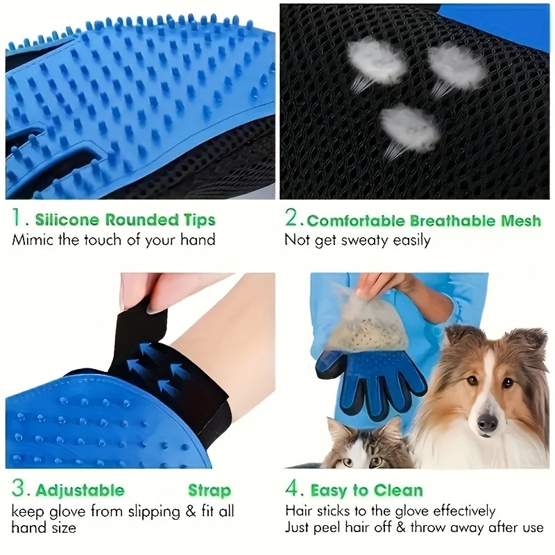 Sarung Tangan Sisir Bulu Hewan - Pet Supplies Grooming ulasan dan harga